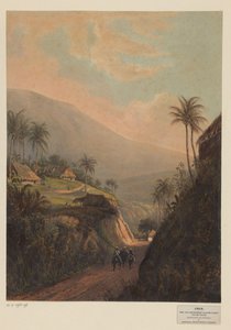 Ansicht einer Straße zum Tal von Salak auf Java von Johan Conrad Greive