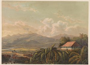 Ansicht des Anwesens und der Residenz Tjiptrap auf Java
