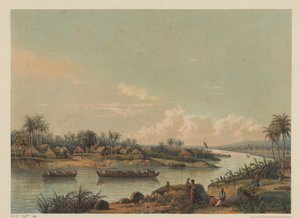 Ansicht auf den Fluss Solo auf Java