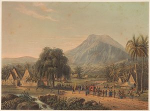 Hochzeitsprozession am Fuße des Berges Salak auf Java von Johan Conrad Greive
