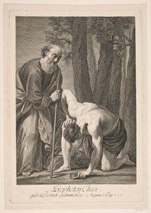 Der Prophet Elisa lässt das Eisen schwimmen von Johan Georg Preisler