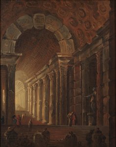 Eine gewölbte Treppe, ca. 1783 von Johan Gottlob Brusell