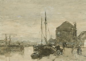 Ansicht von Turfmarkt und Eendjespoort in Haarlem von Johan Hendrik Weissenbruch