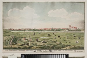 Prospekt von Præstø von Johan Jacob Bruun