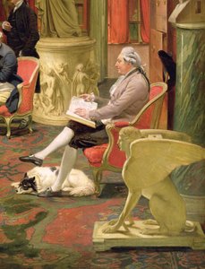 Charles Townley und seine Freunde in der Towneley-Galerie (Detail) von Johan Joseph Zoffany