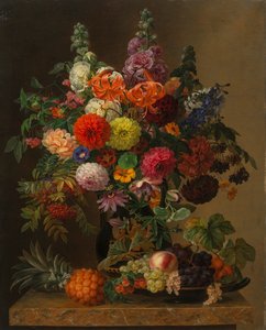 Stillleben mit Blumen und Früchten, 1836