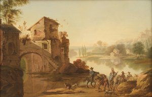Landschaft im italienischen Stil von Johan Mandelberg
