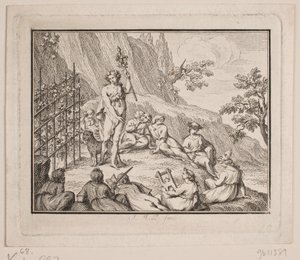 Vignette. Bacchus und die Musen von Johan Martin Preisler