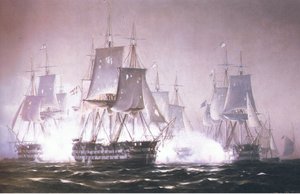Prinz Christian Frederick im Kampf gegen die Briten, aus unbekannter Zeitschrift oder Buch von Johan Neumann