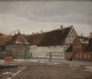Winterabend in Ribe, Jütland von Johan Rohde