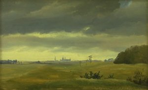 Ansicht von Frederiksborg von Hestehaven von Johan Thomas Lundbye