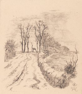 Allee bei Vallø von Johan Thomas Lundbye