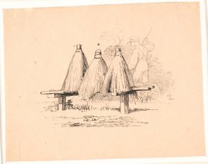 Die Biene. Illustration zu Kaalunds "Fabeln für Kinder". Siehe Kommentar aus dem Arkatalog. von Johan Thomas Lundbye