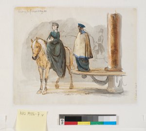 „Erinnerung aus der Reithalle. 22. März 1844.“ von Johan Thomas Lundbye