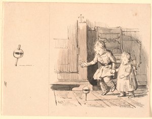 Rumlepotten. Links kleine Studie von Rumlepotten