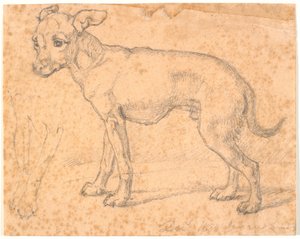 Stehender Hund von Johan Thomas Lundbye