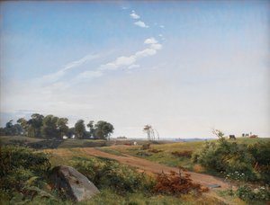 Seeländische Landschaft. Offenes Land in Nordseeland von Johan Thomas Lundbye
