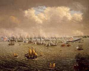 Schlacht von Skargard zwischen schwedischen und russischen Flotten wegen der schwedischen Herrschaft über Finnland, 10. Juli 1790 von Johan Tietrich Schoultz