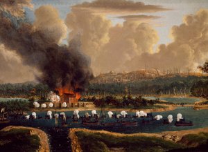 Schlacht von Vransarii gegen Russland um die Kontrolle der Fjorde bei Kockis Kapell, 16. Juni 1790