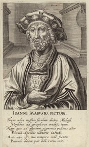 Porträt von Jan Mabuse von Johan Wierix
