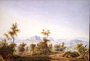 Ansicht von Athen mit dem Parthenon in der Ferne von Johan Wolfensberger