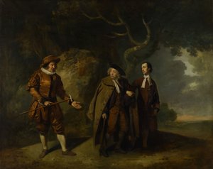 Parsons, Bransby und Watkyns in einer Szene aus Lethe von Johan Zoffany