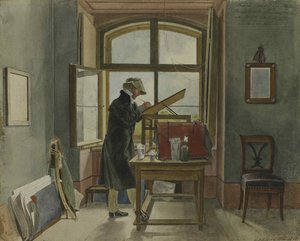 Johann Christoph Erhard in seinem Atelier von Johann Adam Klein