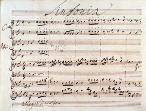 Erste Seite der Partitur von Adriano in Siria von J A Hasse (1752)