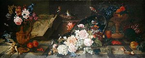 Stillleben mit Blumen und Früchten, ca. 1785-87