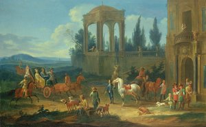 Ein Ausritt auf dem Land (eines von einem Paar) von Johann Andreas Graff