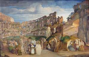 Kapuzinerpredigt am Kolosseum in Rom von Johann Anton Ramboux