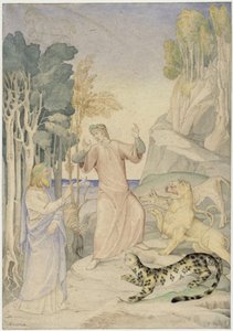 Dante und Vergil vor den drei wilden Tieren am Hölleneingang von Johann Anton Ramboux