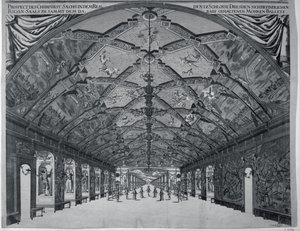 Die Riesenhalle mit dem maurischen Ballett in Dresden im Jahr 1678 von Johann Atzelt
