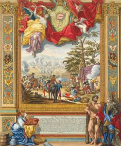 Belagerung von Mons durch die alliierten Truppen im Jahr 1709, frühes 18. Jahrhundert von Johann August Corvinus
