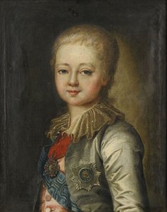 Porträt des Großfürsten Alexander Pawlowitsch Alexander I. als Kind