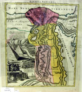 Aegyptus Hodierna, Karte von Ägypten, ca. 1720 von Johann Baptista Homann