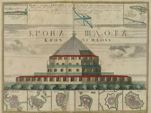 Plan der Festung Kronstadt, 1750 von Johann Baptista Homann