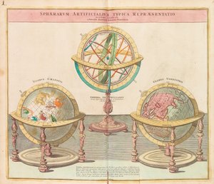 Die Globen aus dem Großen Atlas der ganzen Welt von Johann Baptista Homann