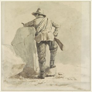 Ruhender Junge, von hinten gesehen von Johann Bernard Klombeek