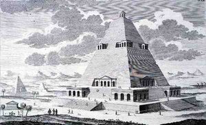 Eine Pyramide außerhalb von Theben, Ägypten, aus 