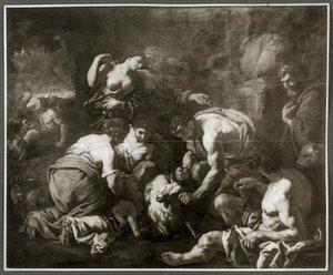 Jupiter saugt von der Ziege Amalthea von Johann Carl Loth