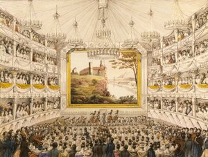 Wien, Innenraum des Theaters an der Wien von Johann Christian (after) Schoeller