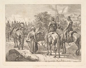 Kosaken eskortieren die Regimentskassone, 1815 von Johann Christian Erhard