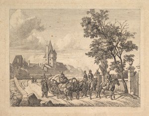 Die Kosaken eskortieren den Gepäckwagen, 1816