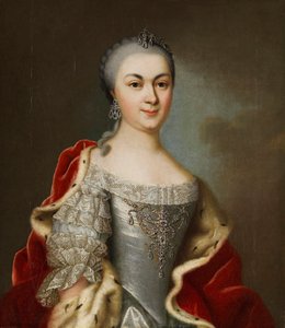 Porträt von Prinzessin Maria Louise Albertine von Hessen-Darmstadt, ca. 1760 von Johann Christian Fiedler