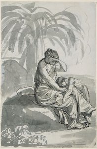 Hagar und Ismael in der Wüste von Johann Christian Reinhart