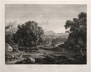 Heroische Landschaft: Viehüberquerung des Flusses, 1795