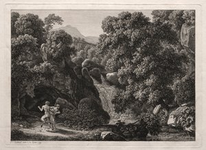 Heroische Landschaft: Der Satyr und die Nymphe, 1799