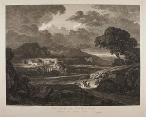 Landschaft bei stürmischem Wetter von Johann Christian Reinhart