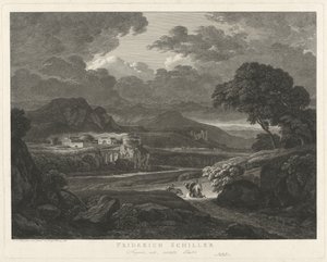 Die große heroische Landschaft, Schiller gewidmet von Johann Christian Reinhart